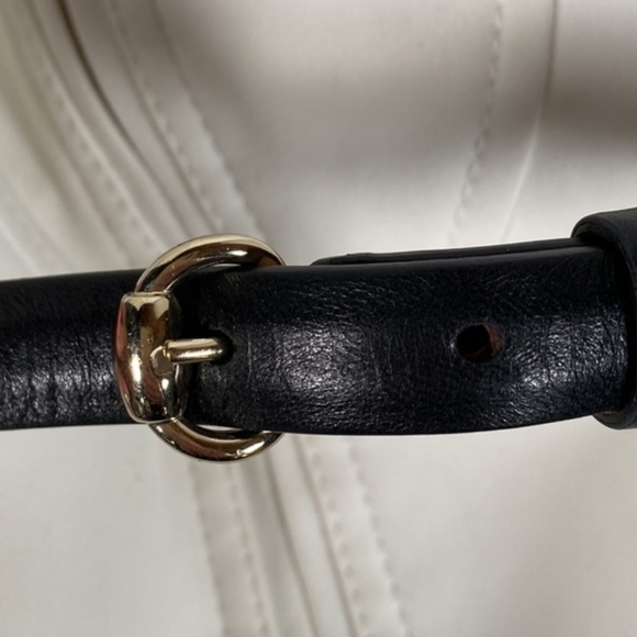 GUCCI SIZE 42 WHITE JACKET WITH BLACK LEATHER BELT - Picture 10 of 10